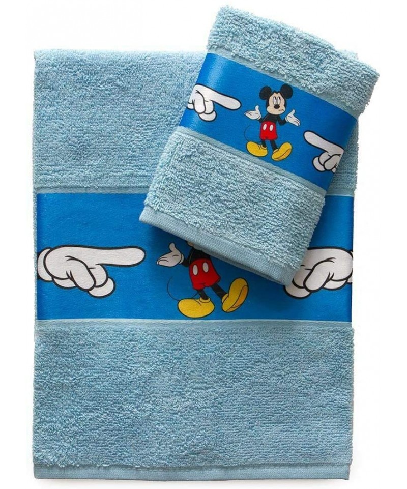 Set asciugamani bambino spugna 1+1 Disney Mickey